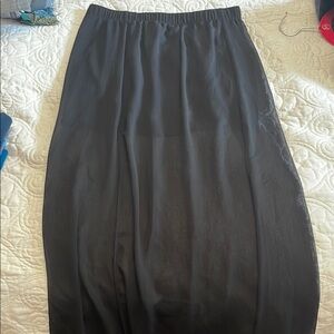 NWT Express Black Pleated Bubble Maxi Skirt